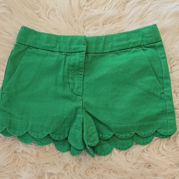 J. Crew Kids Green Scalloped Shorts - Picture 1 of 4